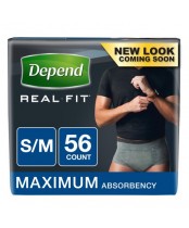 Depend Maximum Absorbency Real Fit Briefs for Men S/M